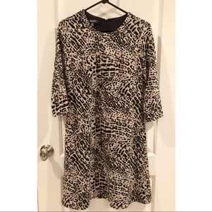Nine West 3/4 Sleeve Leopard Print Swing Dress